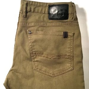NEW MENS BUFFALO BRAND TAN COLORED DENIM JEANS